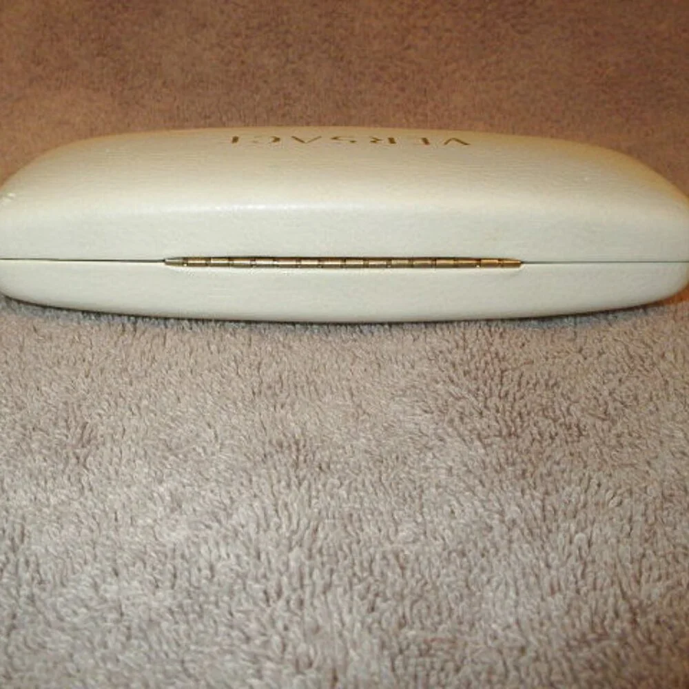 Versace Sunglasses Eyeglasses Case Hard Clamshell Logo Velvet Lined Luxury